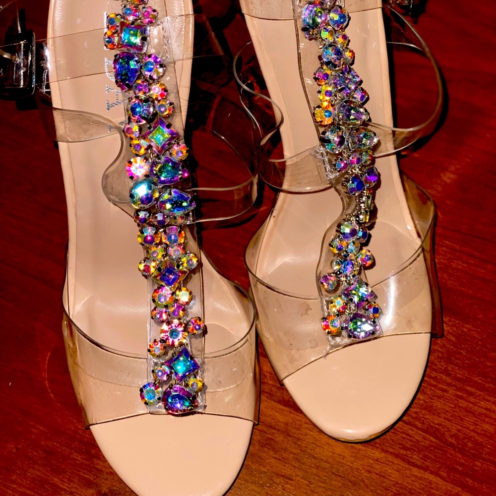 Nude Crystal Heels